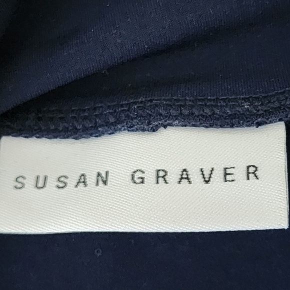 Susan Graver Liquid Knit Mock Neck Elbow Sleeve Dress With Side Pockets Size XS - Picture 12 of 13